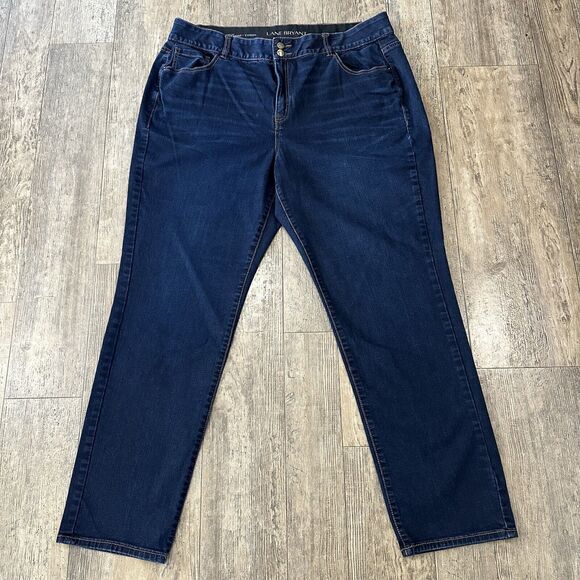 Lane Bryant High Rise Straight Leg Womens Size 22 Blue Jeans Denim Pants 39x32 - Picture 1 of 12
